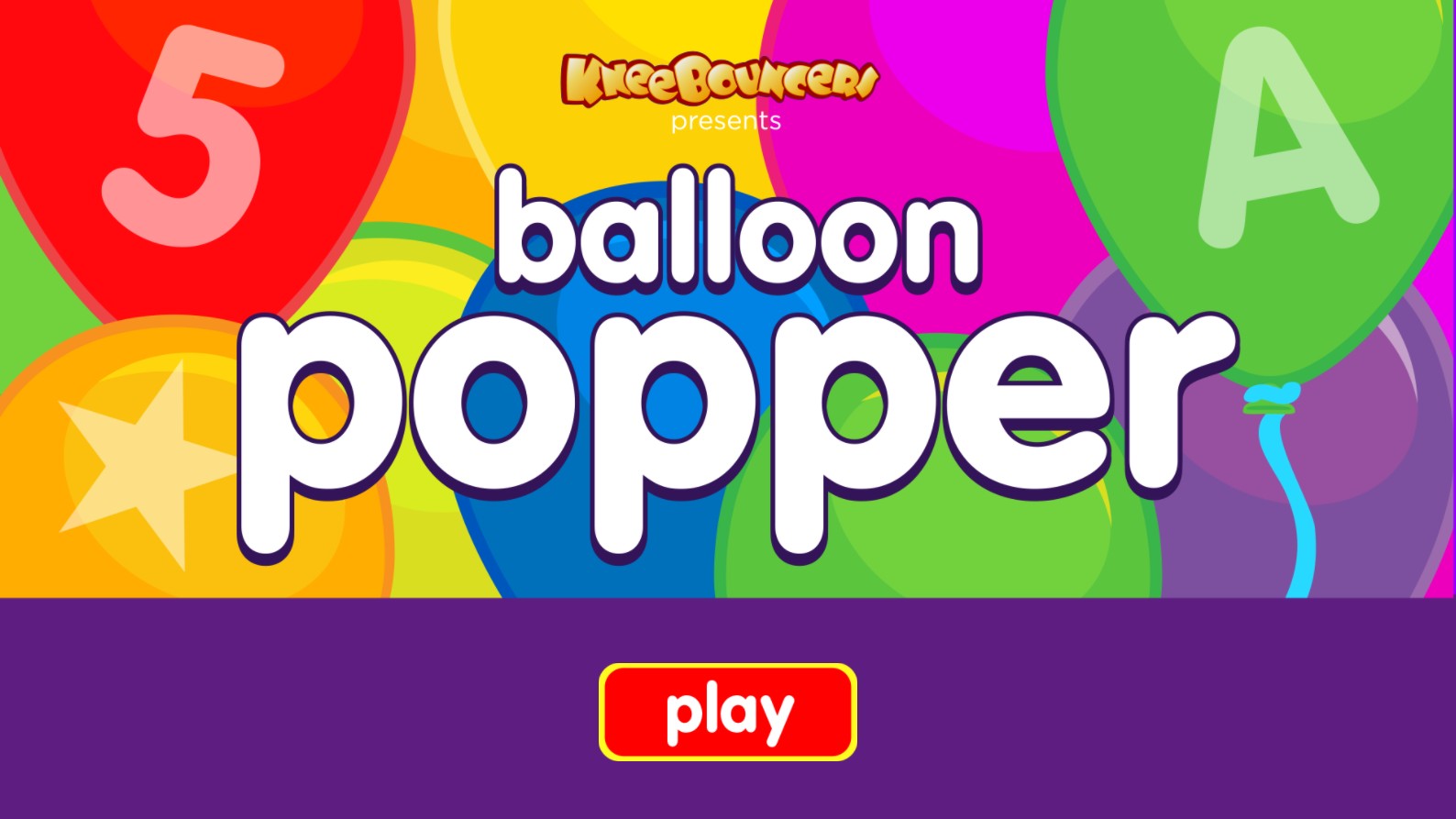 Balloon Popper KneeBouncers Kids Educational: Super Charged Edition