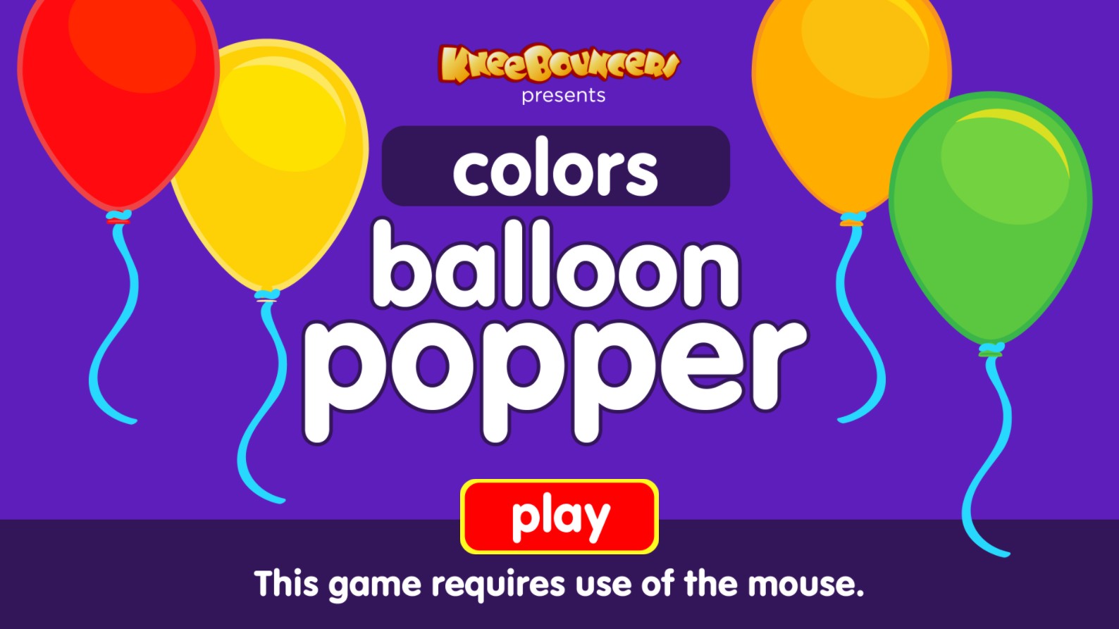KneeBouncers Colors Balloon Popper Kids: Premium Arcade Edition