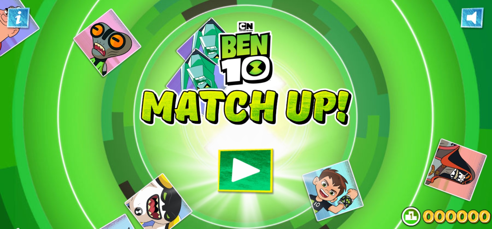 Ben 10 Match Up - Cartoon Network Memory Puzzle: Evolution & Discovery