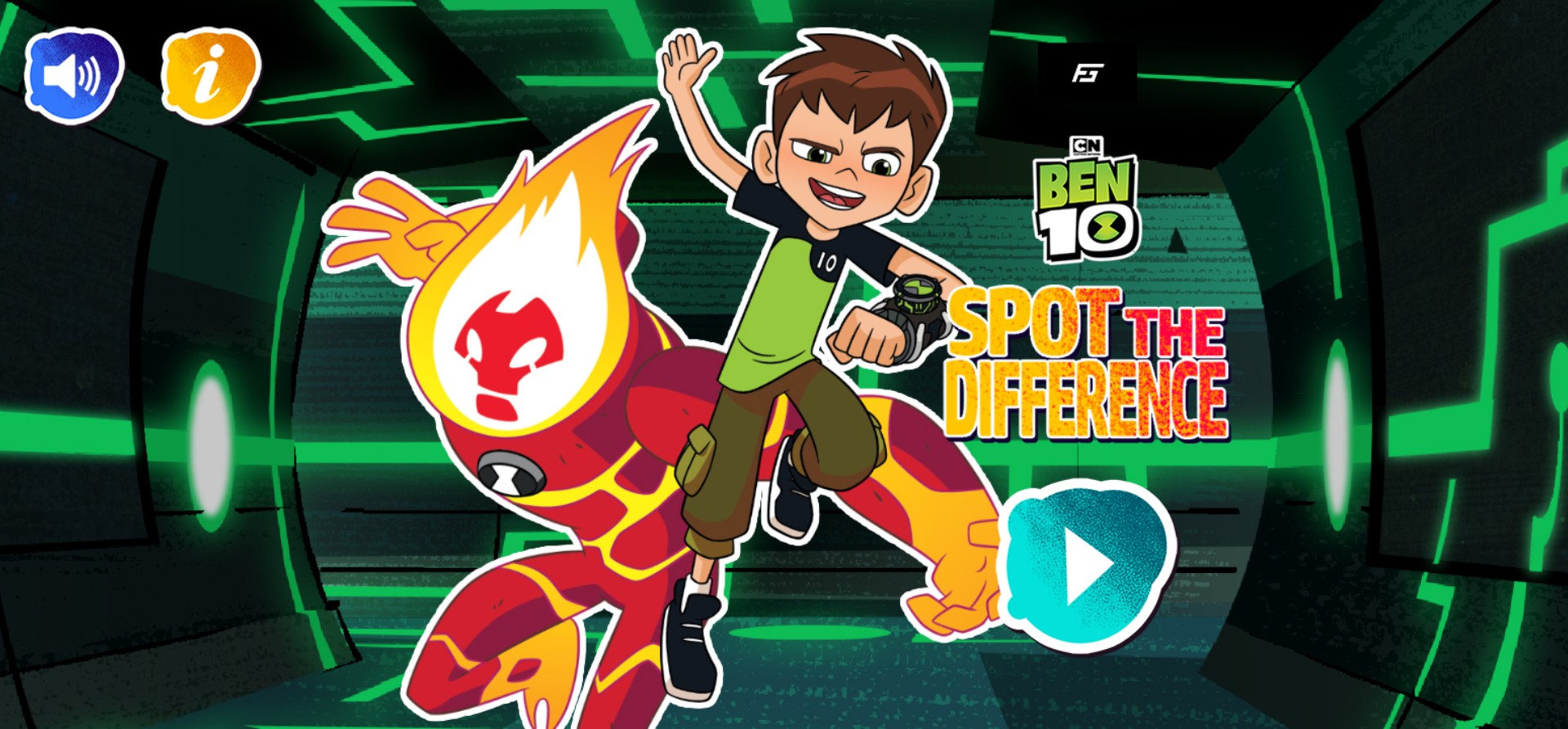 Ben 10 Spot the Difference - Play Free Cartoon Network Puzzle: Super Charged Edition