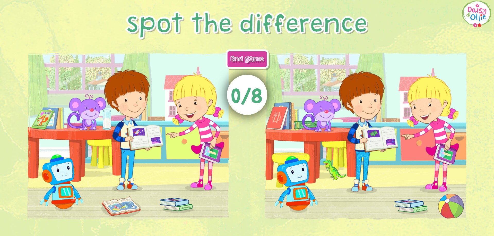 Daisy and Ollie Spot the Difference - Kids Puzzle: Galactic Fun Edition