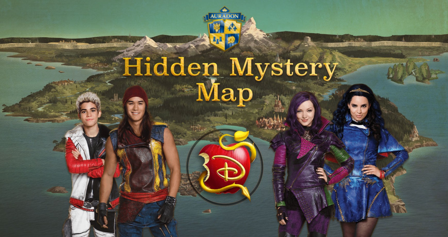 Descendants Hidden Mystery Map - Explore Auradon: The Great Hero Odyssey