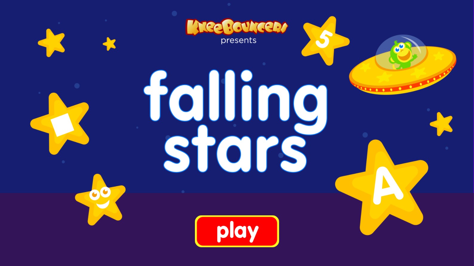 Falling Stars KneeBouncers Educational Kids: Galactic Fun Edition
