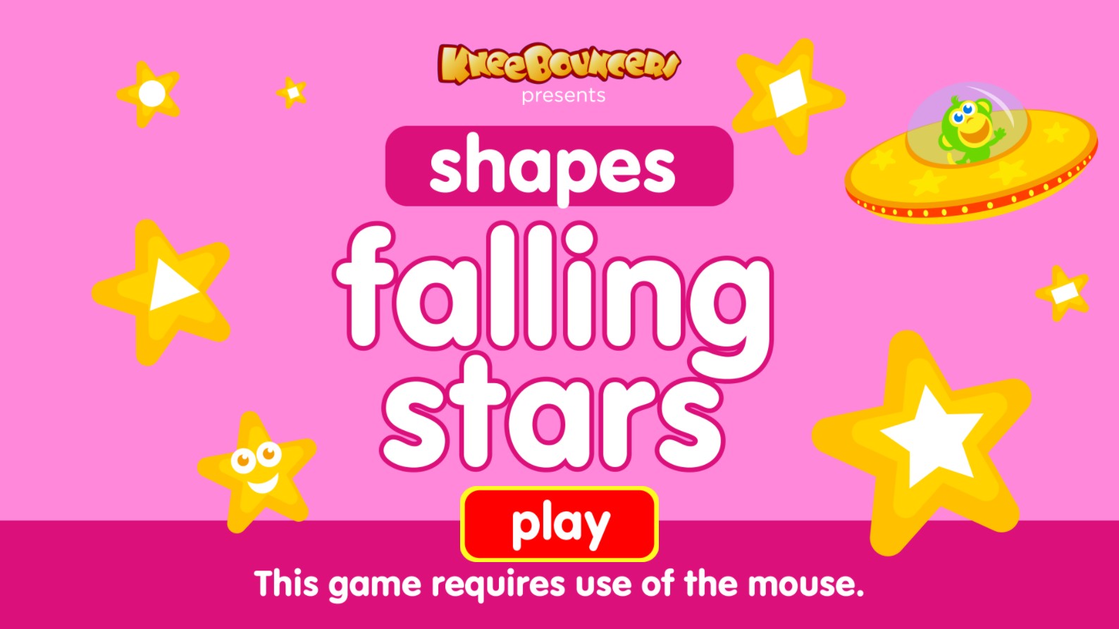 Falling Star Shapes Kids Educational: Galactic Fun Edition