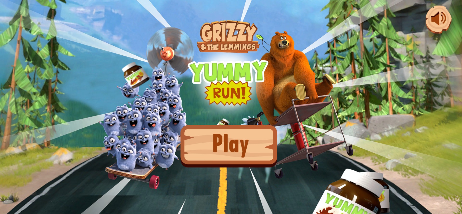 Grizzy and the Lemmings Yummy Run - Online: The Infinite Journey