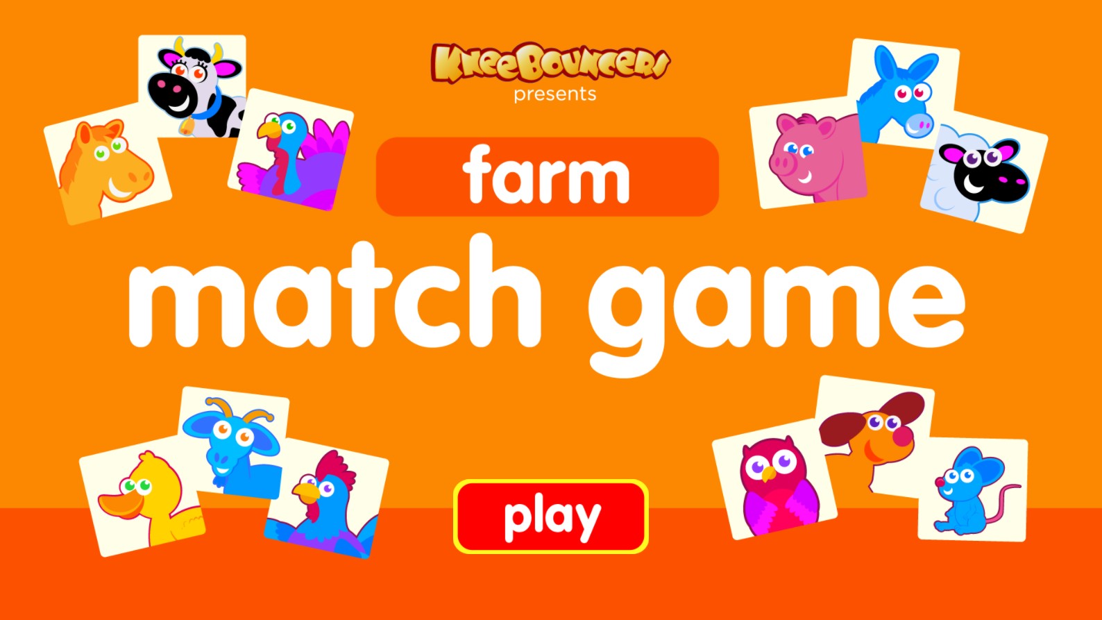 KneeBouncers Farm Match Game for Toddlers and Preschoolers: The Ultimate Hero Saga