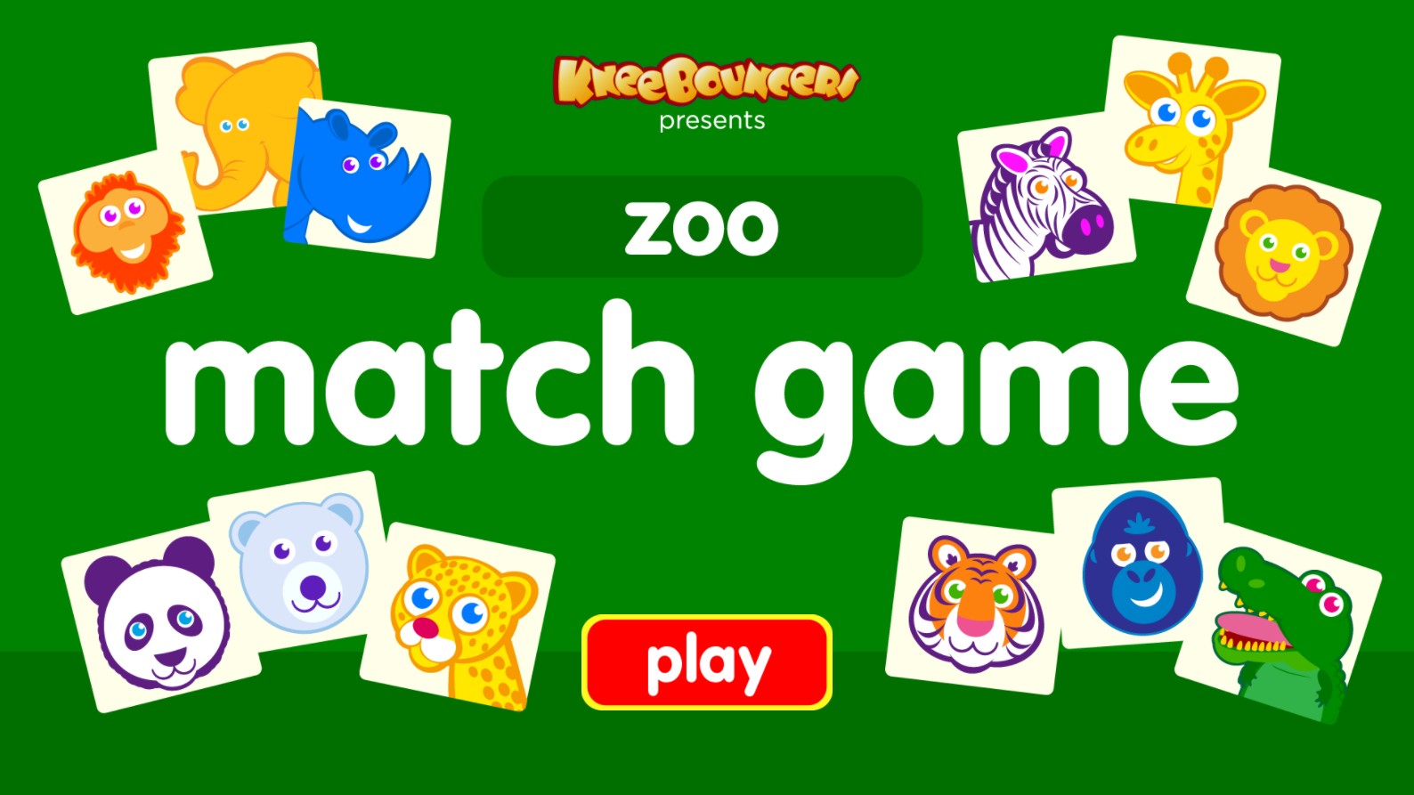 KneeBouncers Zoo Match Game for Kids: Classic Reborn Edition