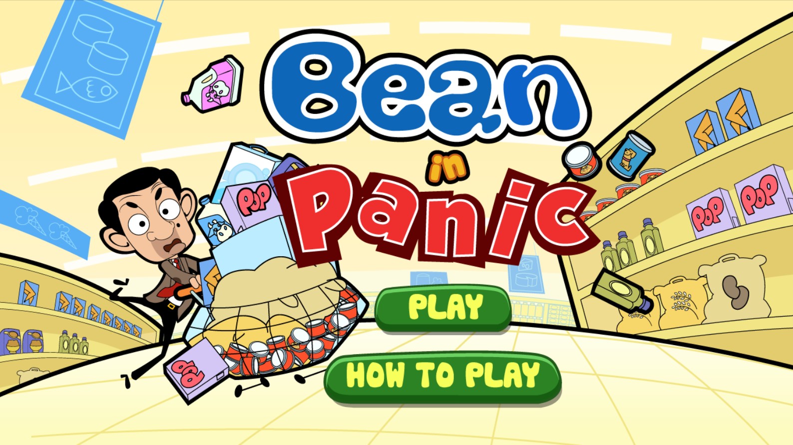 Mr Bean in Panic - Play Free Online Supermarket: Super Charged Edition