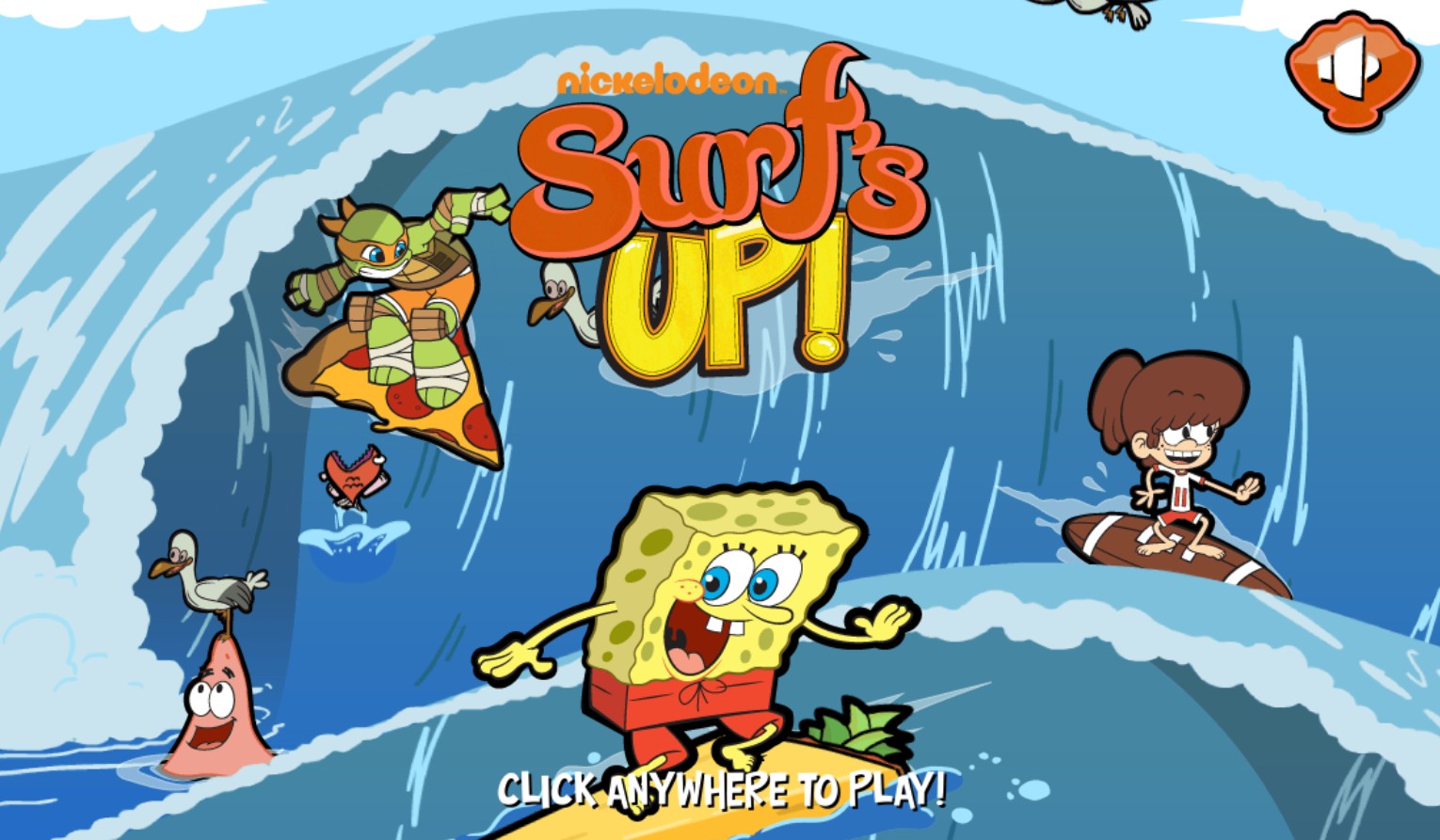 Nickelodeon Surf's Up - Online Browser Surfing: Epic Quest Adventure