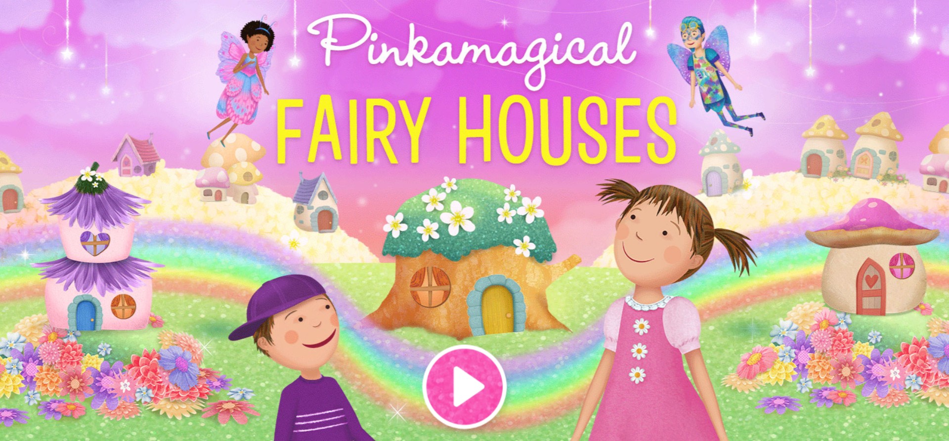 Pink Magical Fairy Houses - Enchanting Design: The Secret Saga