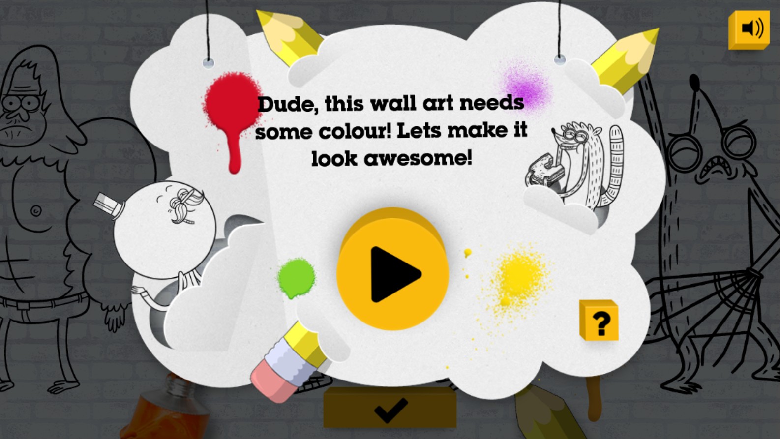 Regular Show Colour In Game - Creative Cartoon Network Art Fun: Origins & Adventures