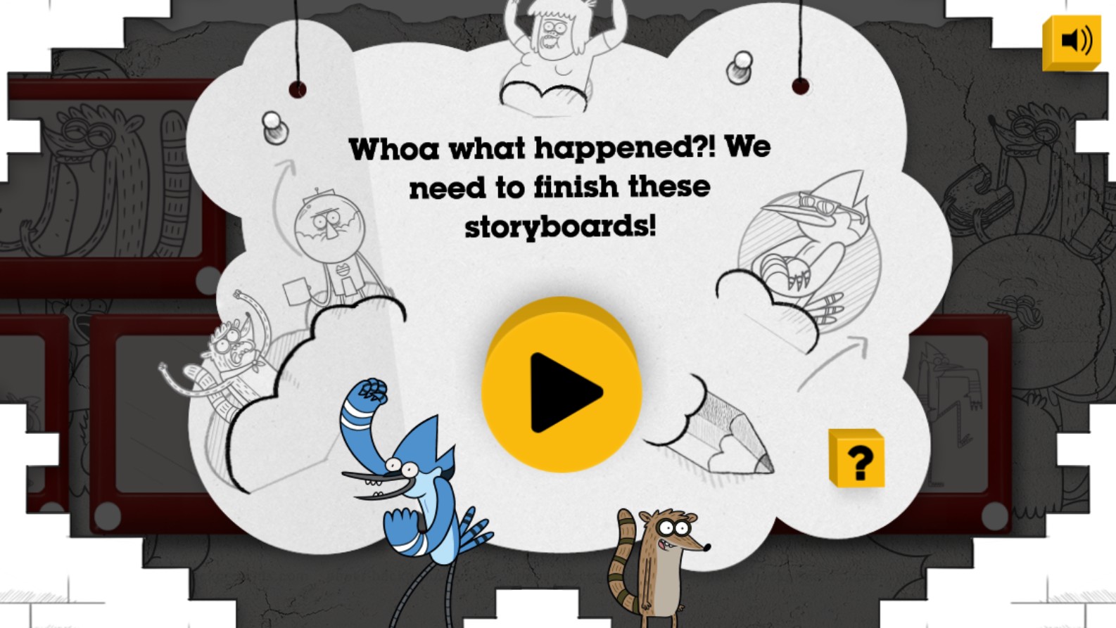 Regular Show Storyboard Game - Cartoon Network Adventure: The Great Hero Odyssey