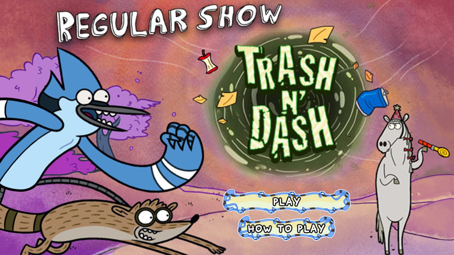 Regular Show Trash N Dash - Play Cartoon Network Online Games: Galactic Fun Edition