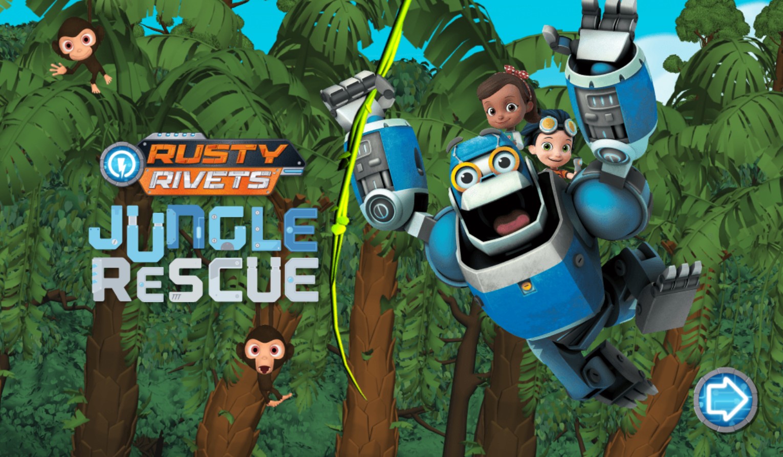 Rusty Rivets Jungle Rescue - Play Free Nickelodeon Adventure: Pixel Perfect Edition