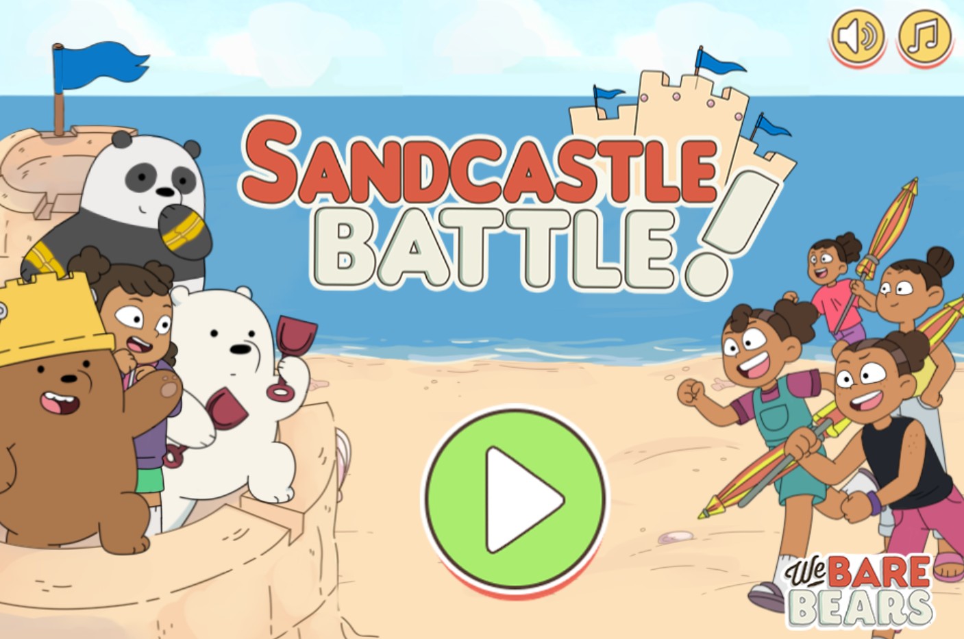 Sandcastle Battle - Play Fun Beach Strategy Game Online: Pixel Perfect Edition