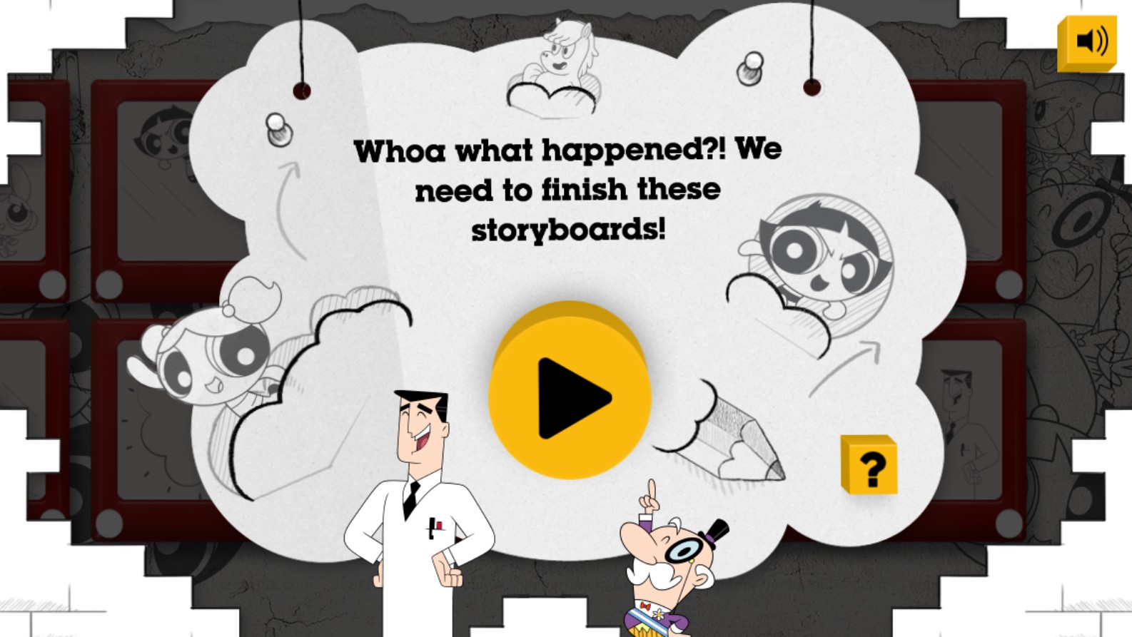 The Powerpuff Girls Storyboard Game - Creative Cartoon Network Fun: Mythic Play Quest