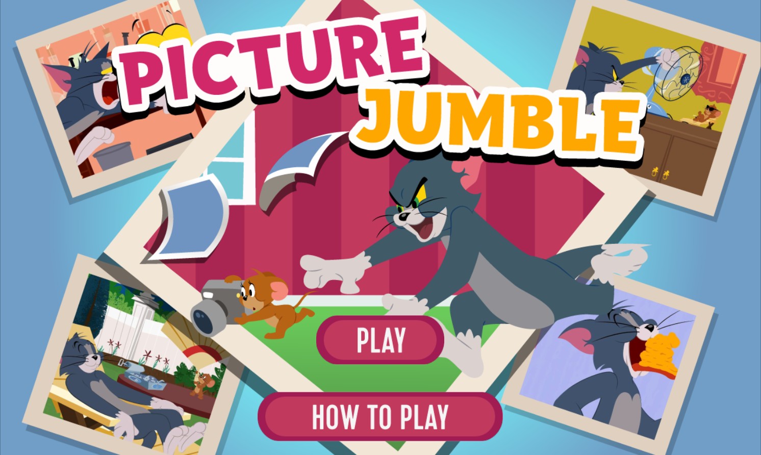 Tom and Jerry Picture Jumble - Play Online Cartoon Puzzle: The Great Hero Odyssey